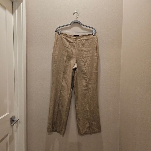 Talbots Women's Wide Leg Linen Pants  Size 12P - Picture 4 of 6